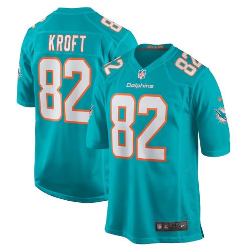 Tyler Kroft 82 Miami Dolphins Men Team Game Jersey - Aqua