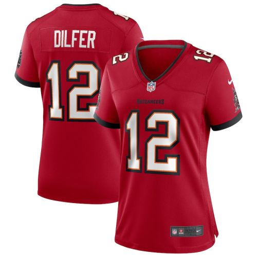 Trent Dilfer 12 Tampa Bay Buccaneers Women Game Retired Jersey - Red