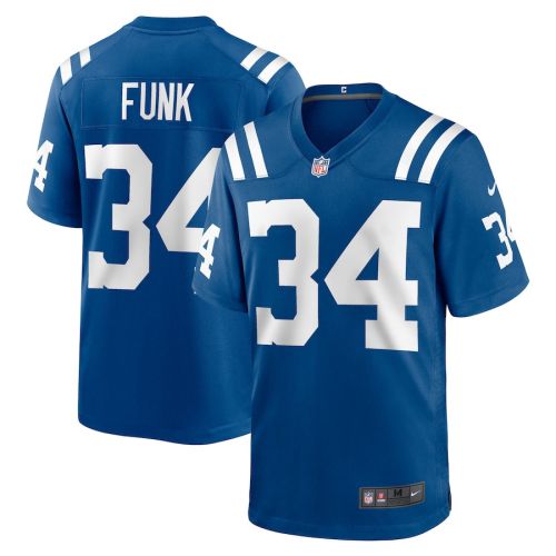 Jake Funk 34 Indianapolis Colts Men Team Game Jersey - Royal