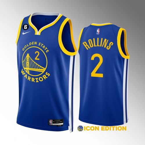 Golden State Warriors Ryan Rollins 2 2022-23 Icon Edition Royal Jersey Swingman