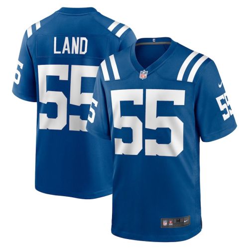 Isaiah Land 55 Indianapolis Colts Men Team Game Jersey - Royal