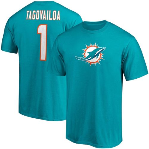 Tua Tagovailoa 1 Miami Dolphins Unisex T-Shirt - Aqua