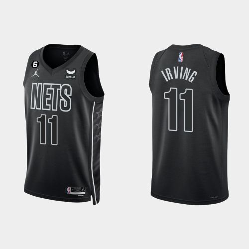 Brooklyn Nets Kyrie Irving 11 Black 2022-23 Statement Edition Men Jersey