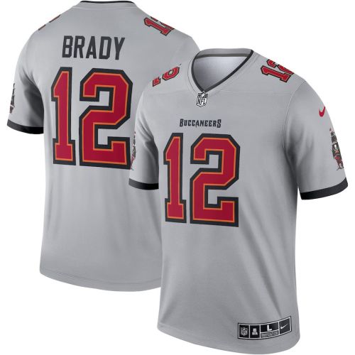 Tom Brady 12 Tampa Bay Buccaneers Men Inverted Legend Jersey - Gray