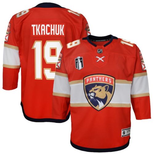 Matthew Tkachuk 19 Florida Panthers Youth 2023 Stanley Cup Final Home Jersey - Red