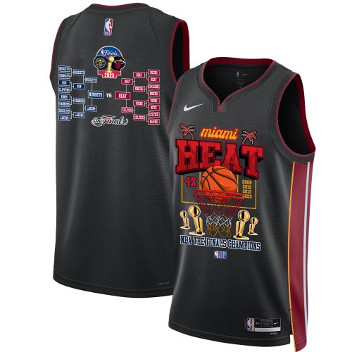 Miami Heat Lineup Road To The NBA Final Champions 2023 Swingman Jersey - Black