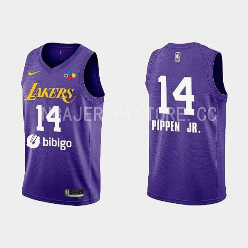 2022-23 Los Angeles Lakers Scotty Pippen Jr. Training Camp Purple Men Jersey