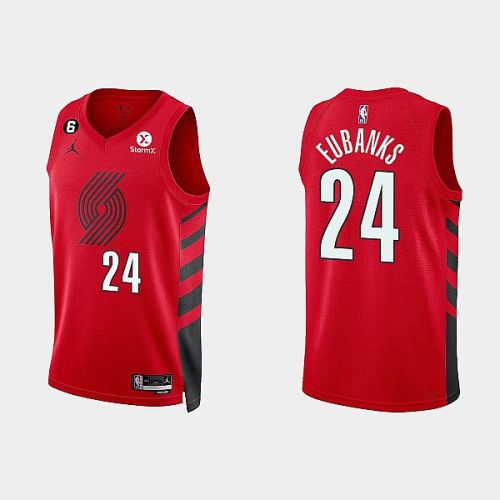 Portland Trail Blazers 24 Drew Eubanks 2022-23 Statement Edition Red Men Jersey