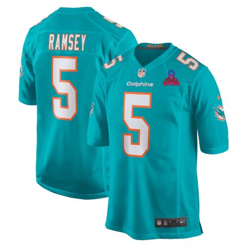 Jalen Ramsey 5 Miami Dolphins 2024 Pro Bowl Patch Game Men Jersey - Aqua