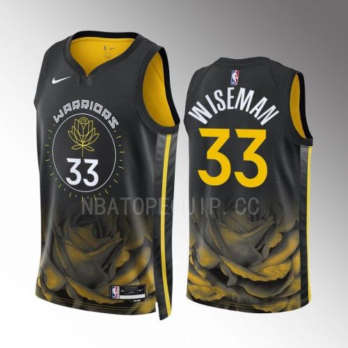 Golden State Warriors James Wiseman 33 2022-23 City Edition Black Men Jersey Swingman