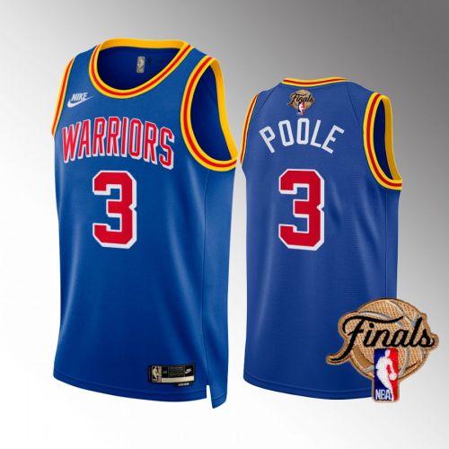 Jordan Poole Golden State Warriors 2022 Finals Jersey Royal 3 Classic Dub