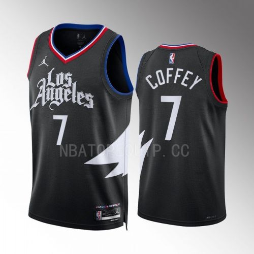 Amir Coffey 7 Los Angeles Clippers Black Statement Edition 2022-23 Jersey Swingman