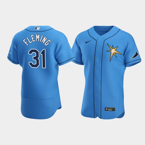 Josh Fleming 31 Tampa Bay Rays Light Blue Alternate Jersey Jersey