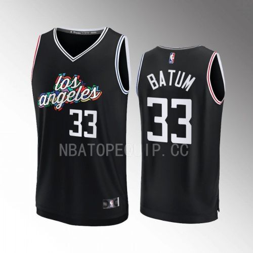 Los Angeles Clippers Nicolas Batum 33 City Edition Jersey 2022-23 Fastbreak Black