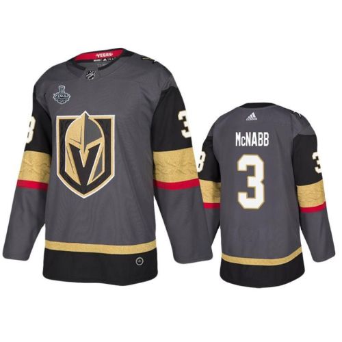 Men Vegas Golden Knights Brayden McNabb 3 Home Gray Jersey Jersey