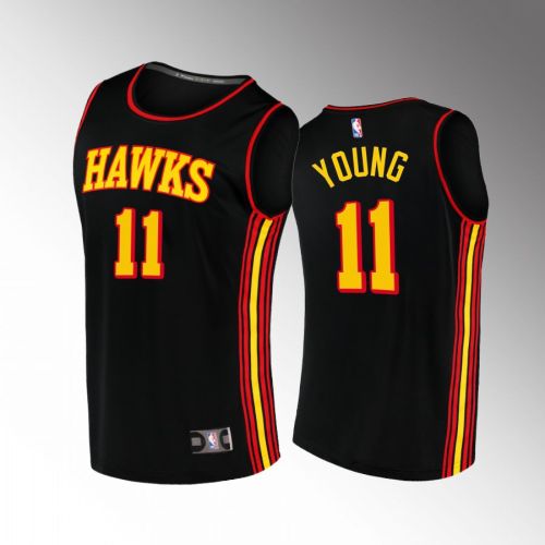 Atlanta Hawks 11 Trae Young Statement Jersey 2022-23 Black