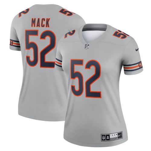 Khalil Mack 52 New York Giants Women Inverted Legend Jersey - Gray