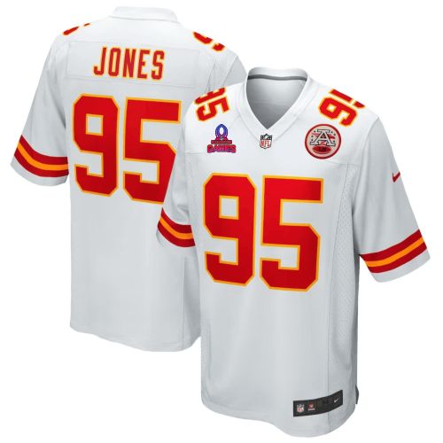 Chris Jones 95 Kansas City Chiefs 2024 Pro Bowl Patch Game Men Jersey - White