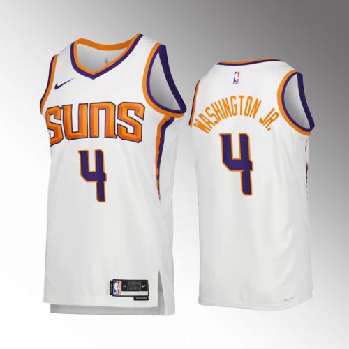 Duane Washington Jr. 4 Phoenix Suns White Jersey 2022-23 Association Edition Swingman