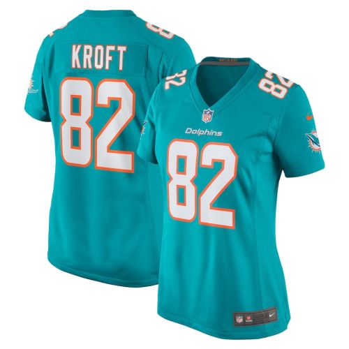 Tyler Kroft 82 Miami Dolphins Women Team Game Jersey - Aqua