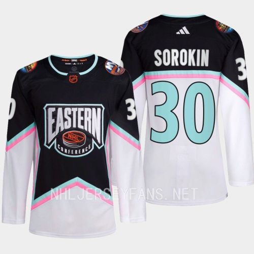 Ilya Sorokin 30 New York Islanders Black Jersey 2023 All-Star Eastern Conference