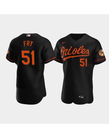 Paul Fry 51 Baltimore Orioles Black Alternate Jersey Jersey