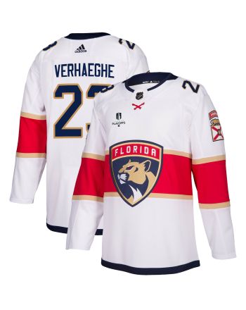 Florida Panthers Carter Verhaeghe 23 Away 2023 Stanley Cup Playoffs Breakaway Men Jersey - White