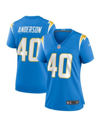 Stephen Anderson 40 Los Angeles Chargers Game Women Jersey - Powder Blue