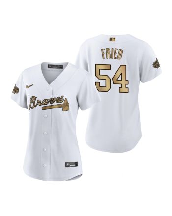 Women Atlanta Braves Max Fried White 2022-23 All-Star Game Jersey