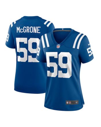 Cameron McGrone 59 Indianapolis Colts Women Team Game Jersey - Royal