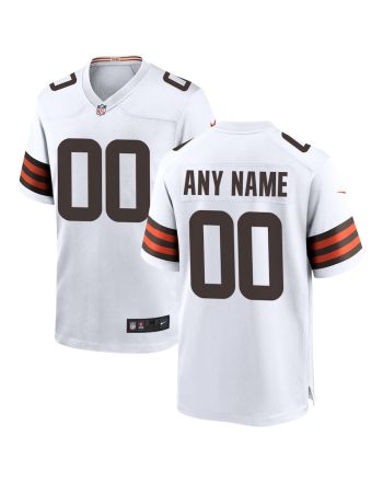 Cleveland Browns Custom Game Men Jersey - White