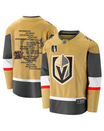 Vegas Golden Knights Players List 2023 Stanley Cup Men Jersey - Yellow