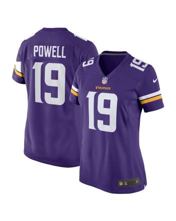 Brandon Powell 19 Minnesota Vikings Women Game Jersey - Purple