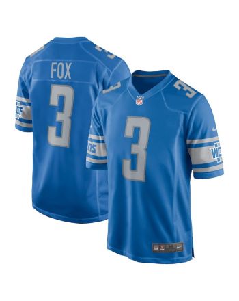 Jack Fox 3 Detroit Lions Men Game Jersey - Blue