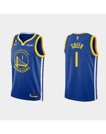 Golden State Warriors 1 JaMychal Green 2022-23 Icon Edition Royal Men Jersey