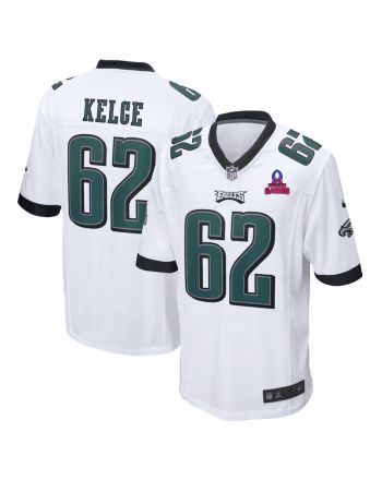 Jason Kelce 62 Philadelphia Eagles 2024 Pro Bowl Patch Game Men Jersey - White