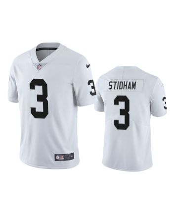 Men's JerseyLas Vegas Raiders Jarrett Stidham 3 White Vapor Limited Jersey