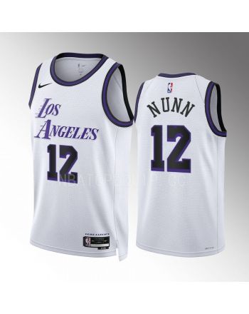 Los Angeles Lakers Kendrick Nunn 12 City Edition 2022-23 White Jersey Swingman