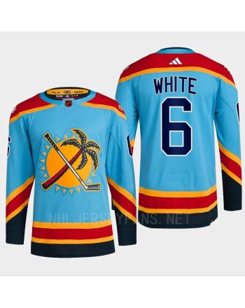 Florida Panthers 2023 Reverse Retro 2.0 Colin White 6 Blue Primegreen Jersey Men's