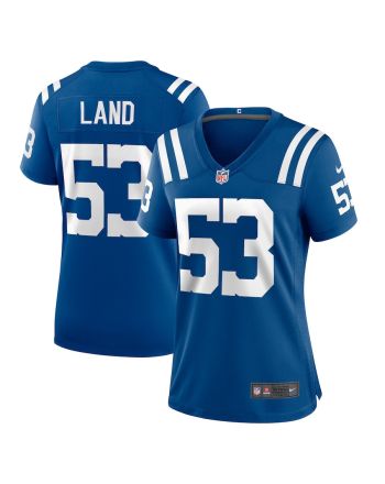 Isaiah Land 53 Indianapolis Colts Women Team Game Jersey - Royal