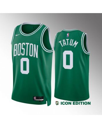 Jayson Tatum 0 2022-23 Boston Celtics Green Icon Edition Jersey Swingman