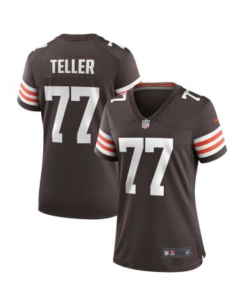 Wyatt Teller 77 Cleveland Browns Women's Game Player Jersey - Brown