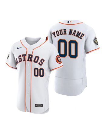 Houston Astros Custom 00 White 2022-23 World Series Jersey