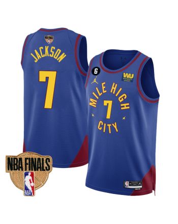 Reggie Jackson 7 Denver Nuggets Final Champions 2023 Swingman Jersey - Blue