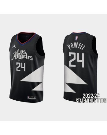 Los Angeles Clippers Norman Powell 24 Black 2022-23 Statement Edition Men Jersey