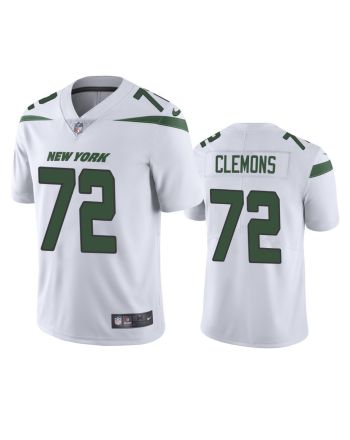 New York Jets Micheal Clemons 72 White Vapor Limited Jersey