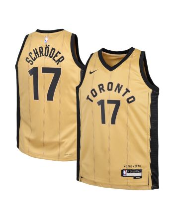 Dennis Schröder 17 Toronto Raptors 2023/24 City Edition Swingman YOUTH Jersey - Gold