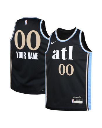 Atlanta Hawks 2023/24 City Edition Swingman Custom YOUTH Jersey - Black