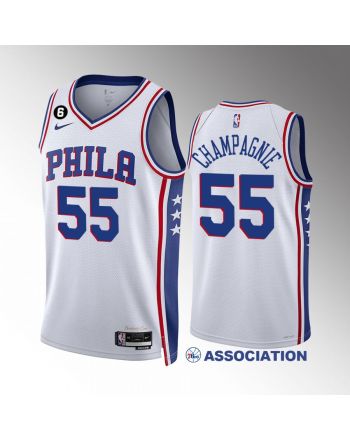 Julian Champagnie 55 Philadelphia 76ers White Association Edition 2022-23 Jersey Swingman