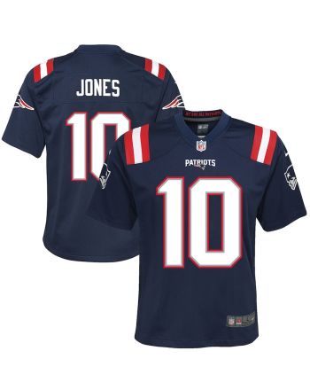 Mac Jones 10 New England Patriots YOUTH Game Jersey - Navy